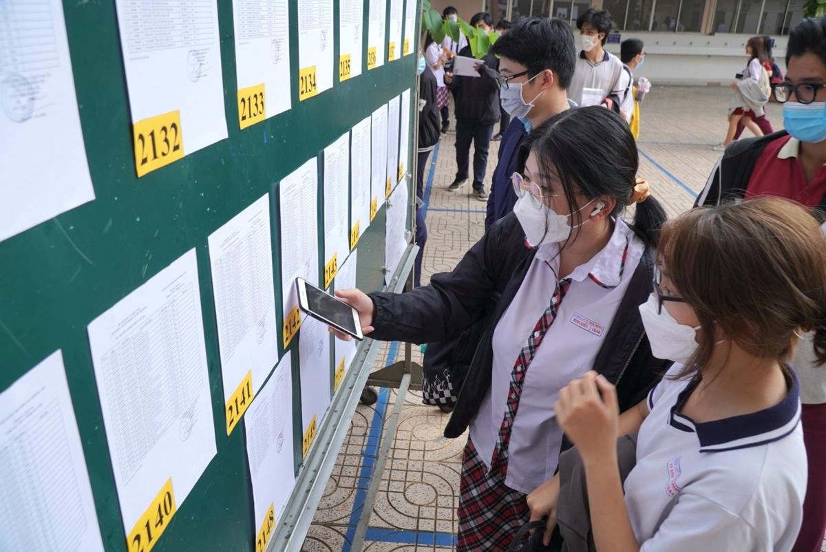 Học sinh TP Hồ Chí Minh thi vào lớp 10 năm 2023. Ảnh: Chân Phúc.