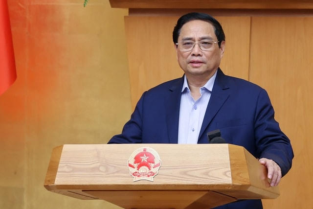 Thủ tướng Phạm Minh Chính phát biểu tại phiên họp. Nguồn: VGP.