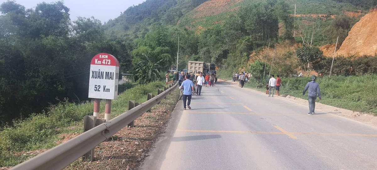 Hiện trường vụ tai nạn.