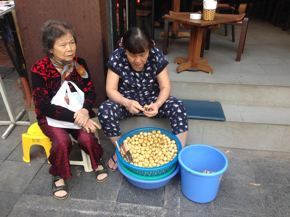 Sấu chín được cắt tỉa chế biến thành nhiều món khác nhau.  