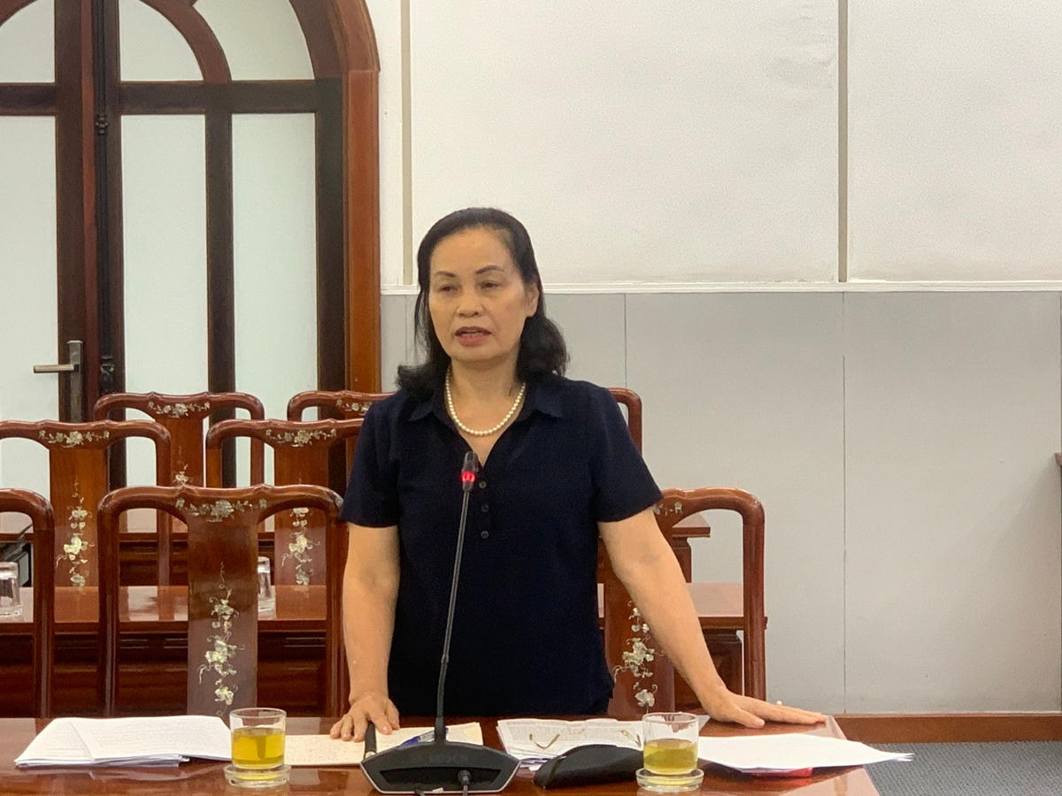 Nguyên Phó Chủ tịch UBTƯ MTTQ Việt Nam Bùi Thị Thanh phát biểu tại Hội nghị.