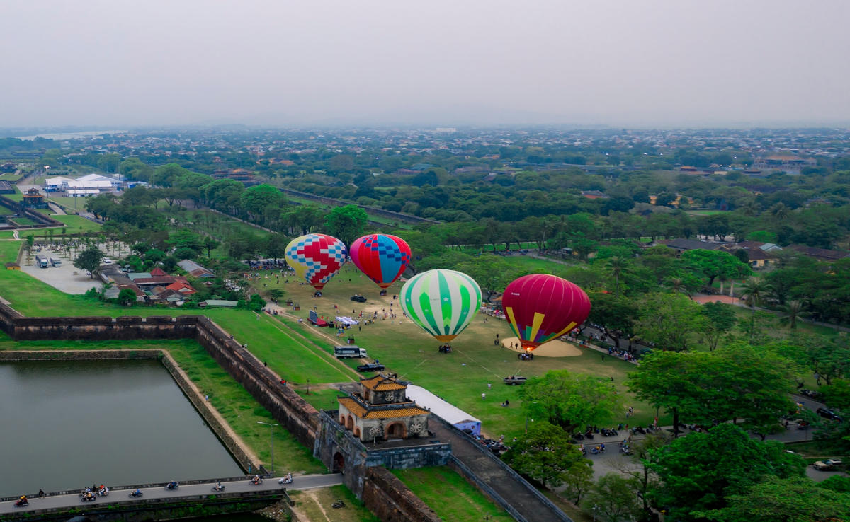 Lễ hội Khinh khí cầu quốc tế Huế 2023. Ảnh: Đình Hoàng.