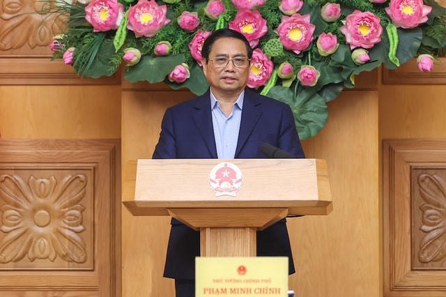 Thủ tướng Phạm Minh Chính phát biểu tại cuộc họp.