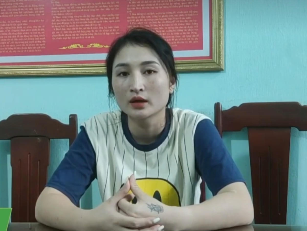 Phạm Thị Mỹ Duyên tại cơ quan điều tra.