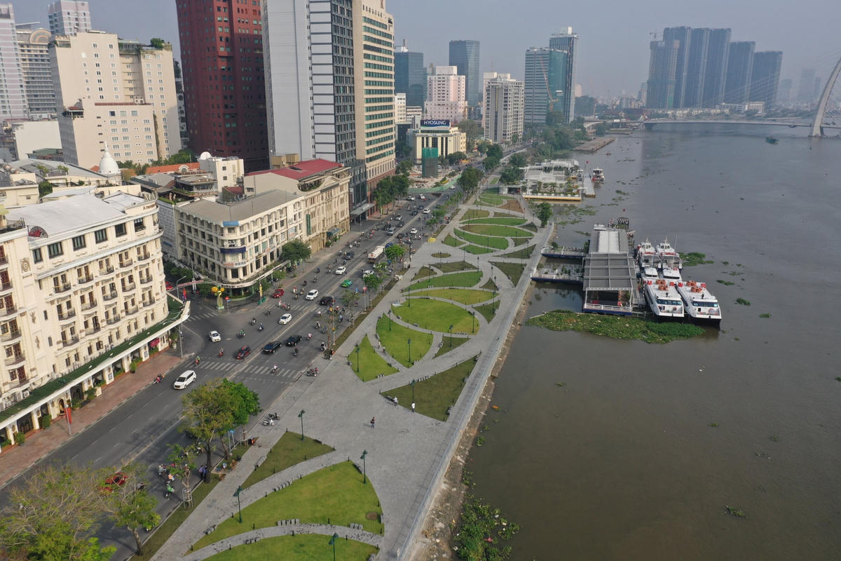Khu công viên bến Bạch Đằng (quận 1) đang được TPHCM lên kế hoạch “ngầm hóa”.