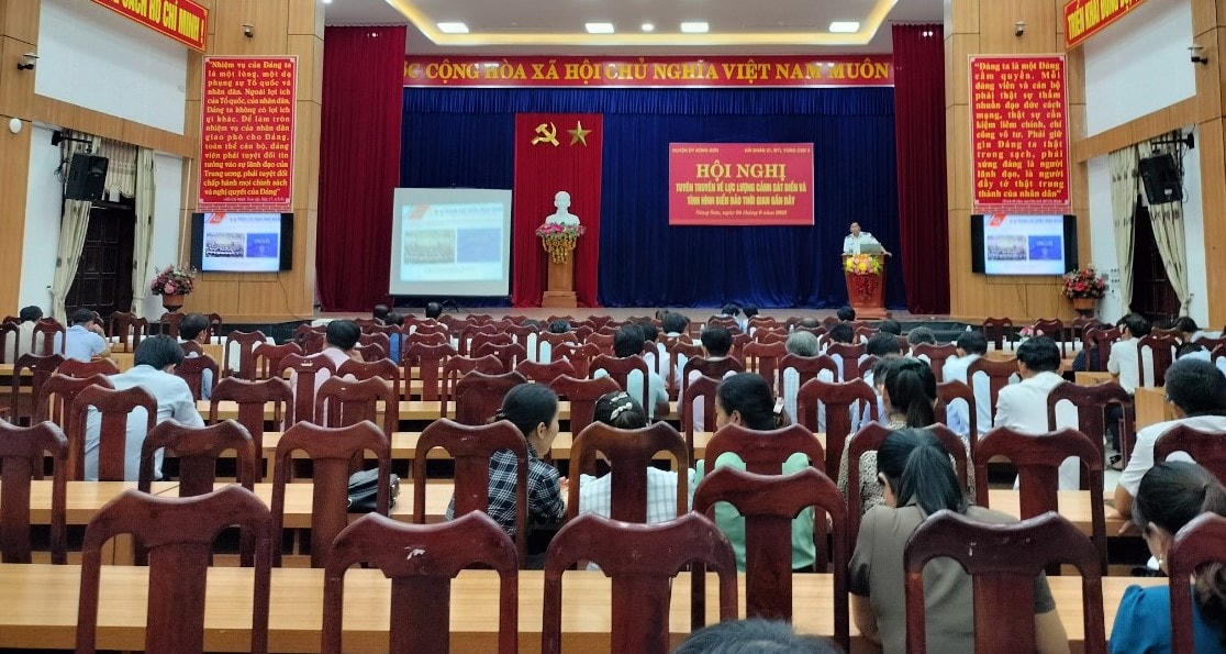 Quang cảnh Hội nghị tuyên truyền về lực lượng CSB và tình hình biển đảo thời gian gần đây.