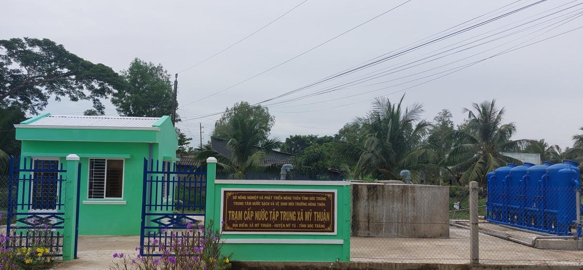 Nhờ nguồn vốn của Chương trình 1719 xã Mỹ Thuận huyện Mỹ Tú đã có trạm cấp nước tập trung, đưa nước sạch về cho bà con đồng bào dân tộc Khmer.