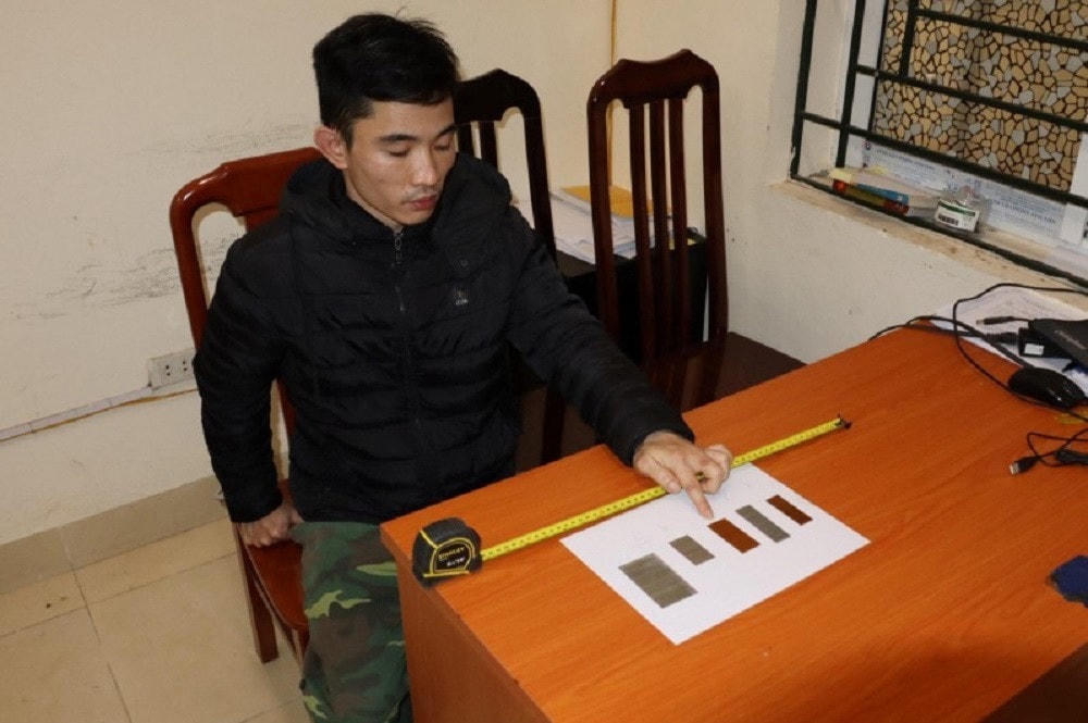 Ngyễn Trung Huyên tại cơ quan điều tra.