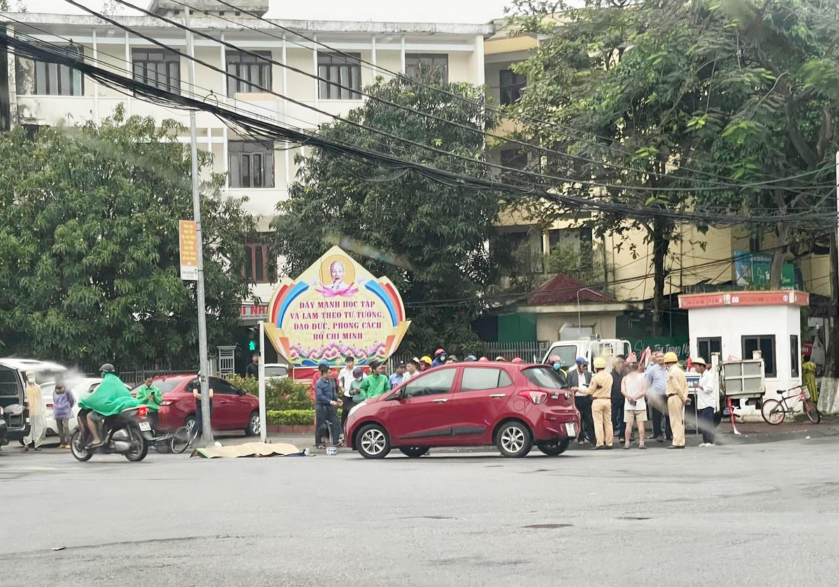 Hiện trường vụ tai nạn.