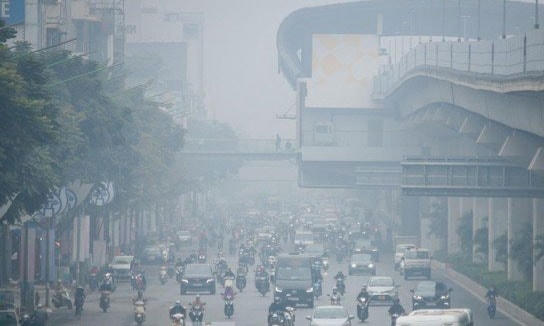 Ô nhiễm không khí ở Hà Nội gây ảnh hưởng đến sức khỏe.  