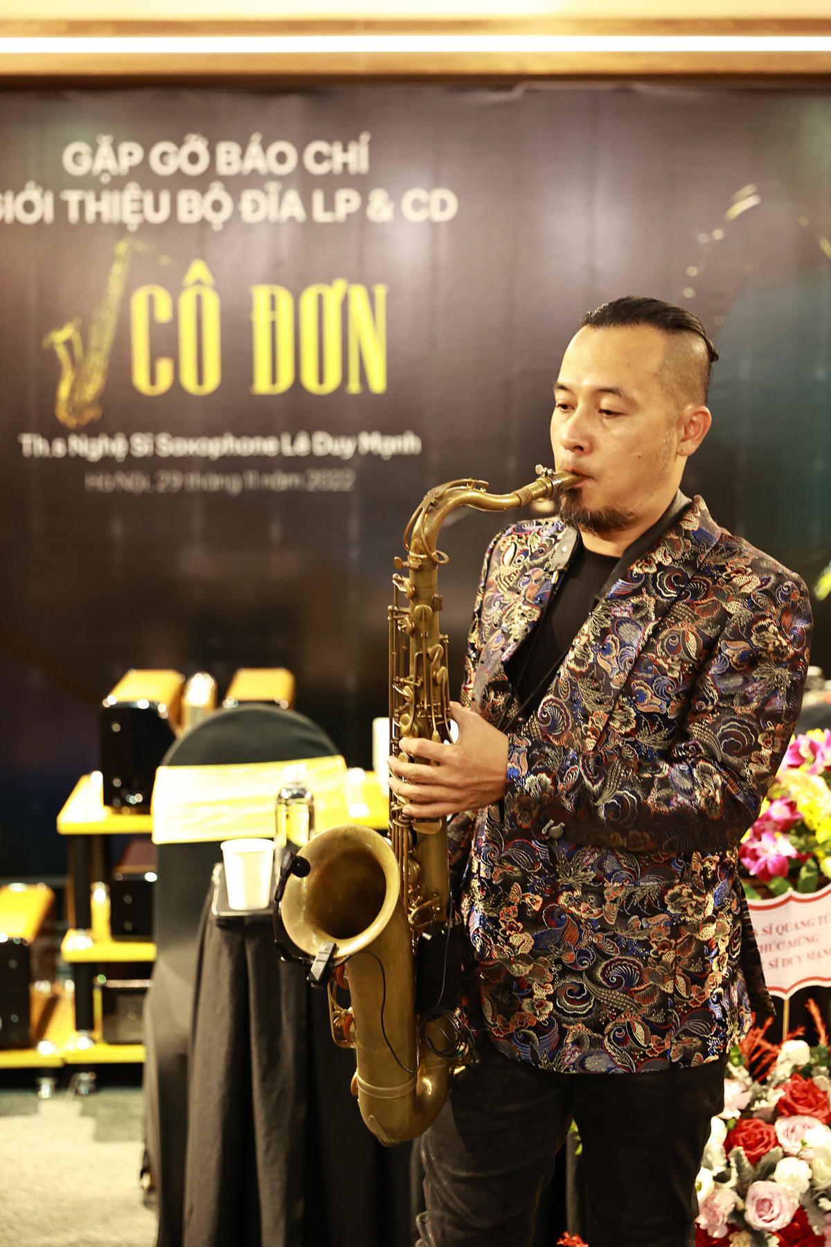 Nghệ sĩ Saxophone Lê Duy Mạnh. Ảnh: Điệp Nhã.  