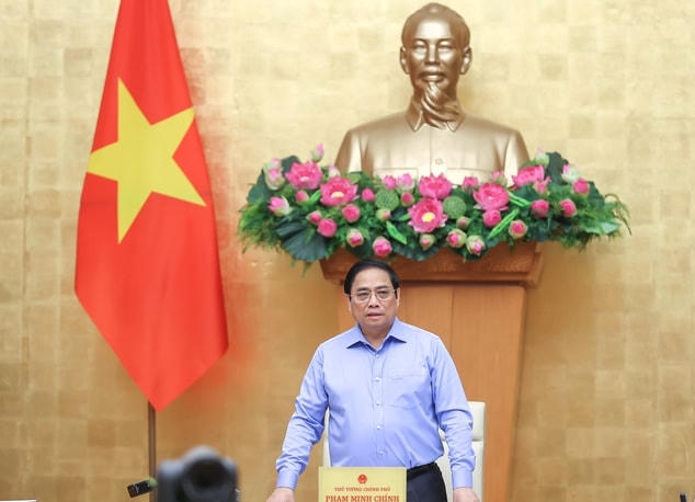 Thủ tướng Phạm Minh Chính phát biểu kết luận phiên họp.