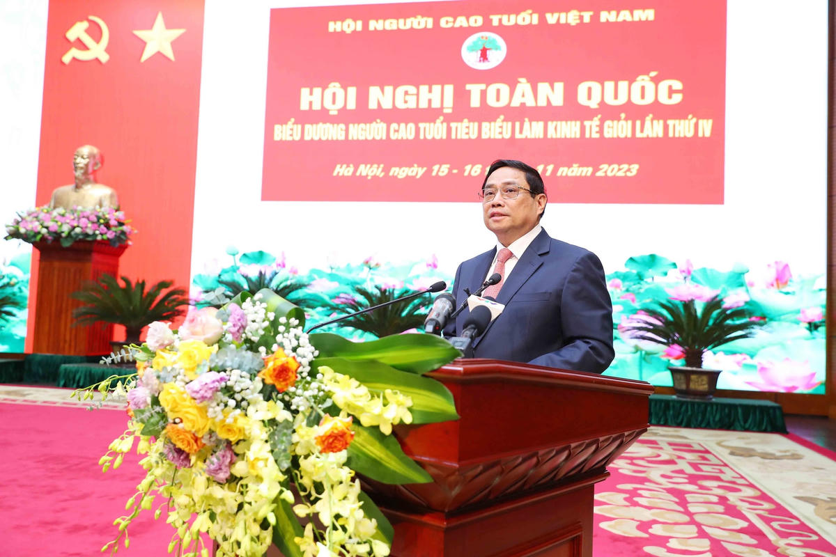 Thủ tướng Chính phủ Phạm Minh Chính phát biểu tại Hội nghị. Ảnh: An Đăng/TTXVN.
