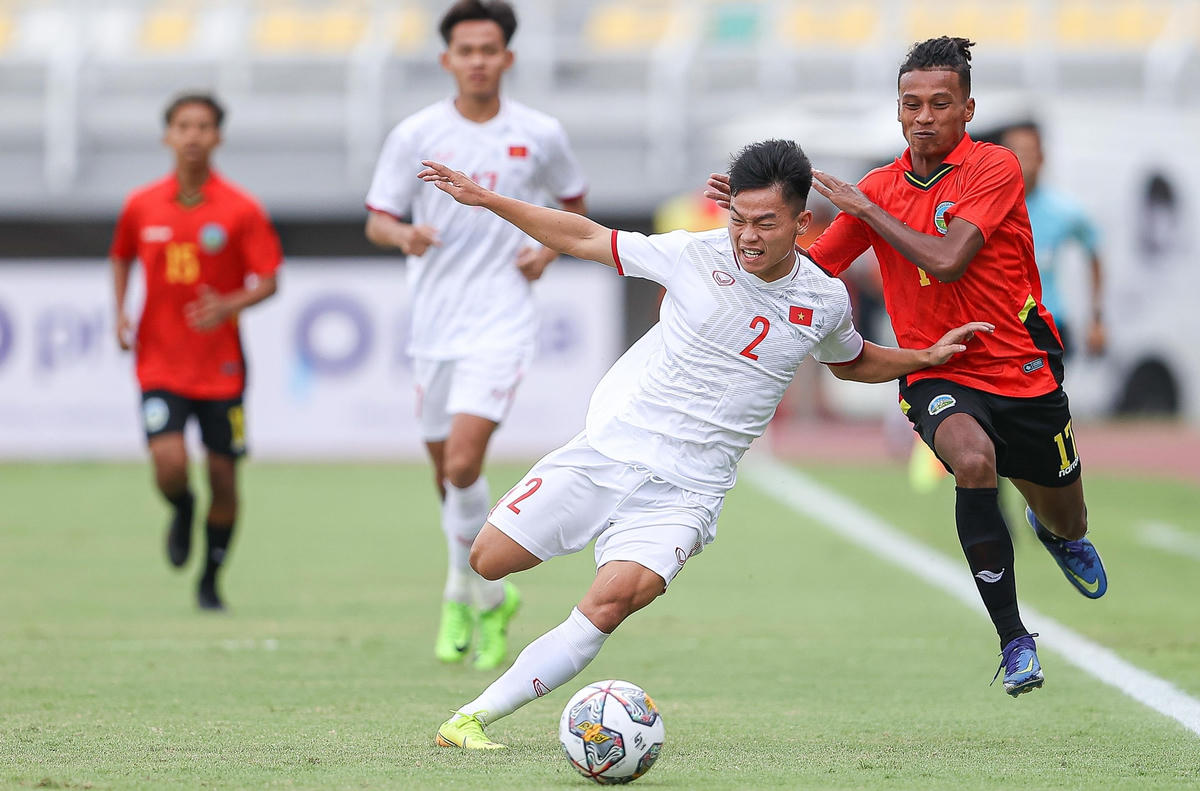   U20 Việt Nam có chiến thắng thuyết phục 4-0 trước U20 Timor Leste. Ảnh: VFF.  Ảnh: VFF.