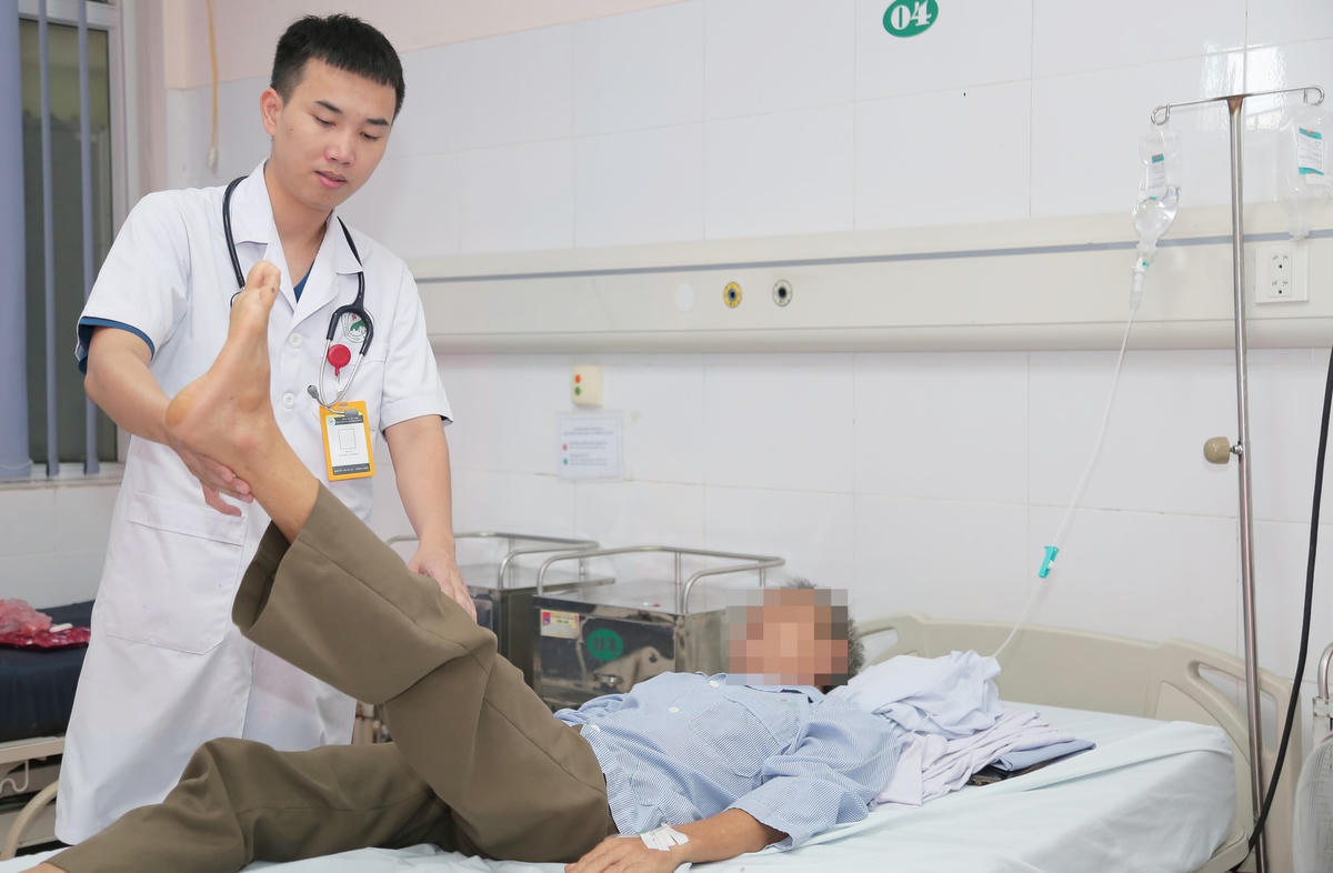 Bệnh nhân đột quỵ được cứu chữa kịp thời tại Bệnh viện đa khoa Đức Giang. Ảnh BVCC.