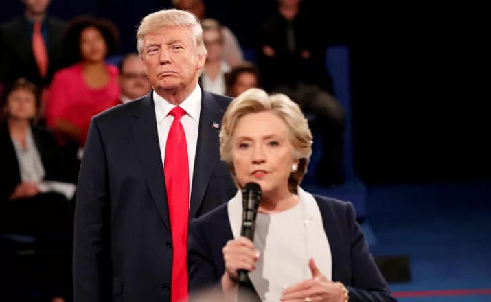 Ông Donald Trump và bà Hillary Clinton trong cuộc tranh cử tổng thống năm 2016. Ảnh: Reuters.