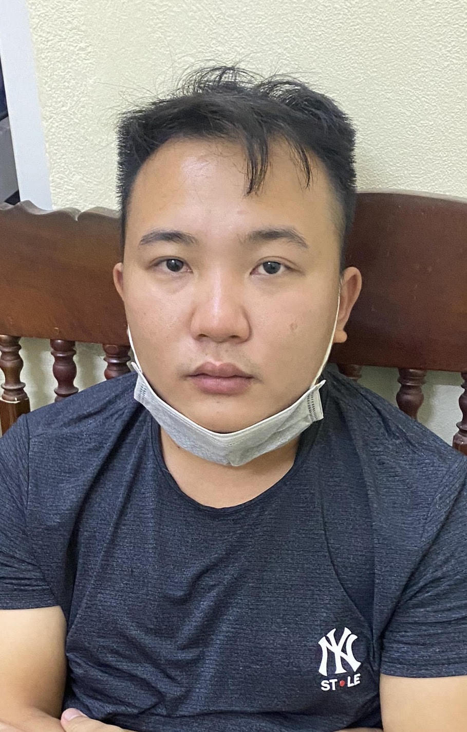 Hà Văn Đạo tại cơ quan Công an.