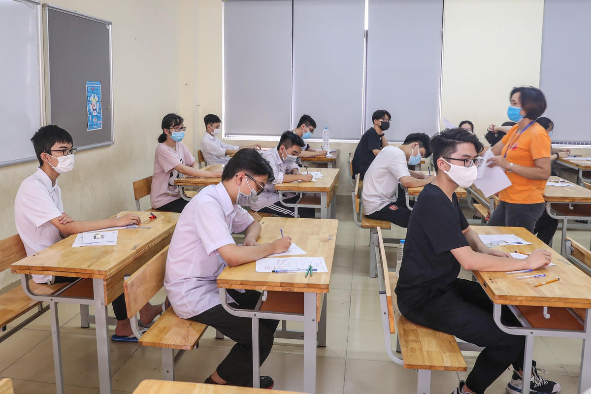 Thí sinh dự thi tốt nghiệp THPT 2021. Ảnh: Phạm Quang Vinh.