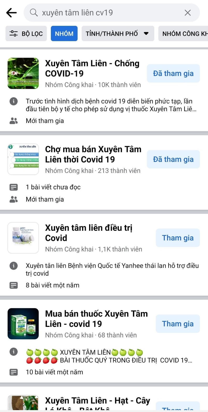 Các hội nhóm mua bán xuyên tâm liên "mọc" lên nhan nhản với hàng chục nghìn người tham gia.