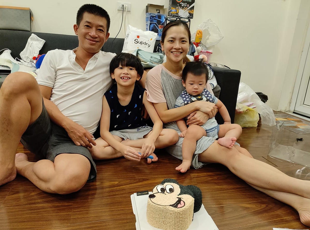 Gia đình hạnh phúc của Thúy An. 