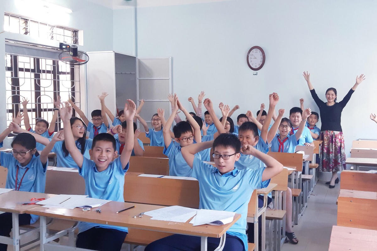 Thí sinh dự thi Toan học AMC  triển khai tại cấp trường.