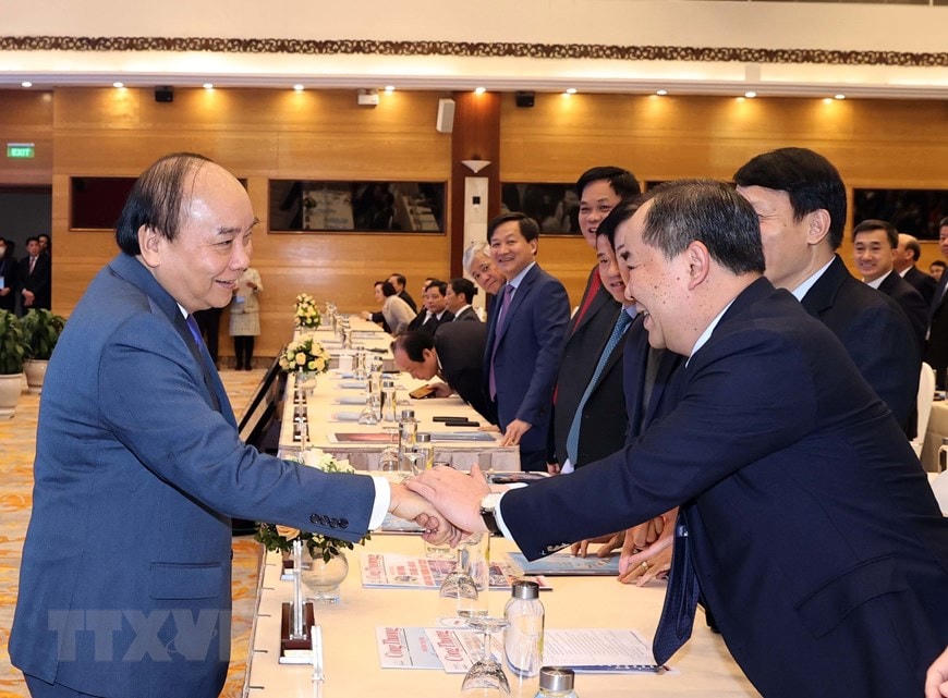 [ẢNH]Thủ tướng dự Hội nghị triển khai kế hoạch năm 2021 ngành Công Thương
