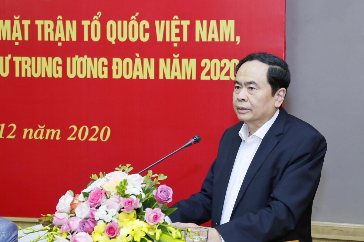 Chủ tịch Trần Thanh Mẫn phát biểu tại Hội nghị.