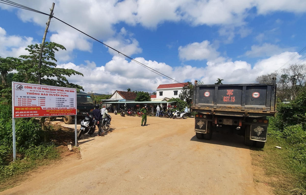 Khu vực Công ty gạch tuynen Phú Ninh.
