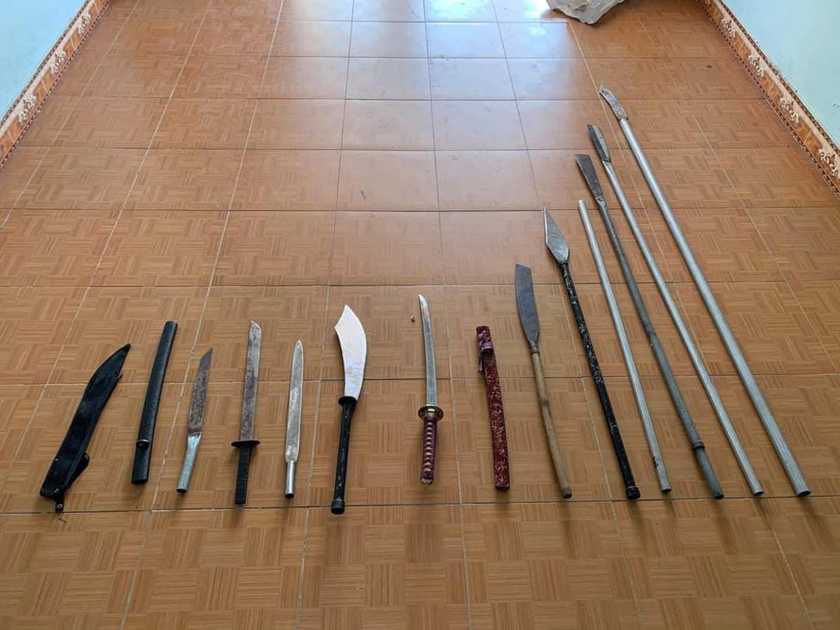 Hung khí mà lực lượng Công an thu giữ.