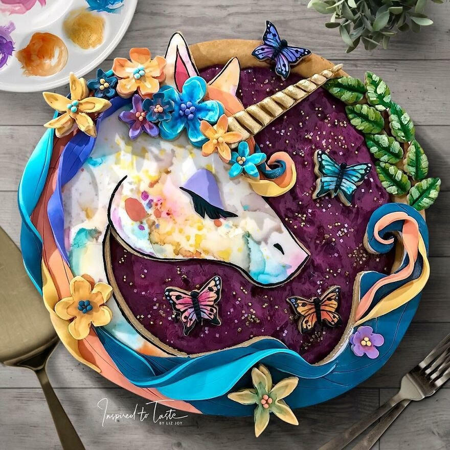 [ẢNH] Nghệ thuật trang trí bánh đẹp như tranh vẽ