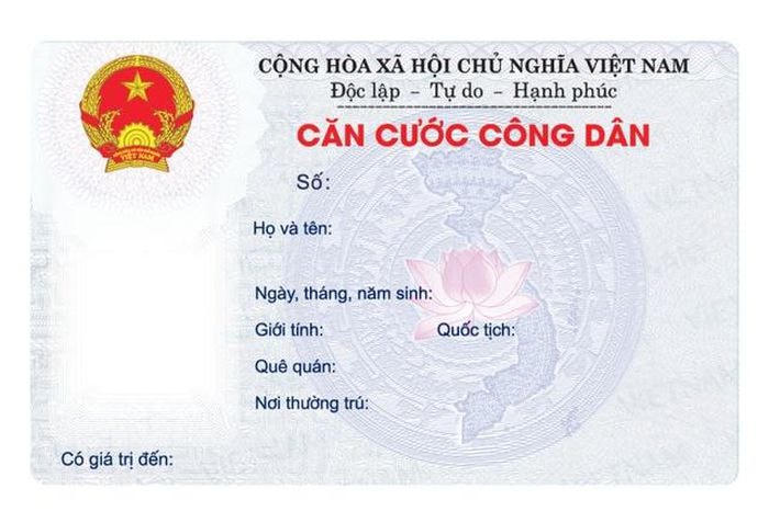 Mẫu căn cước công dân có gắn chip mới