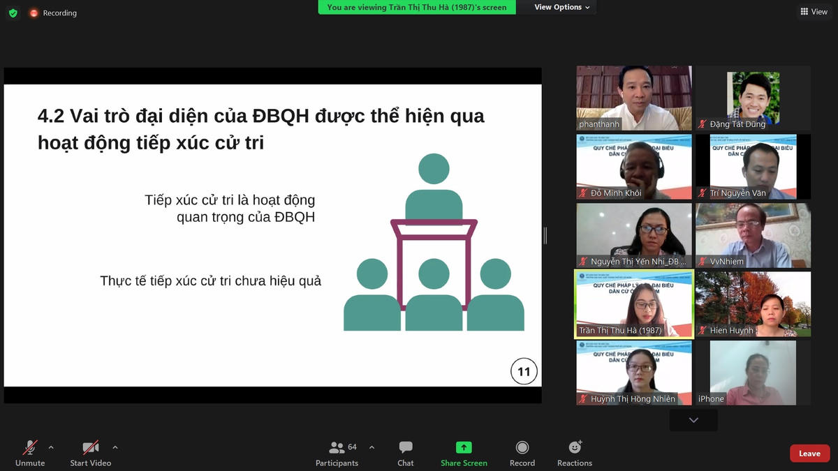 Hội thảo khoa học về hoàn thiện quy định pháp luật về Đại biểu dân cử