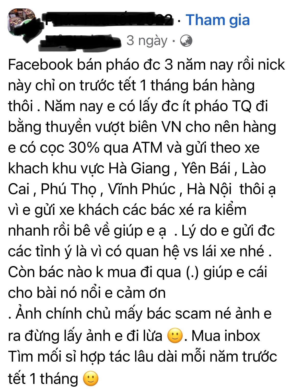 Các đối tượng công khai quảng cáo, rao bán pháo lậu trên mạng xã hội.
