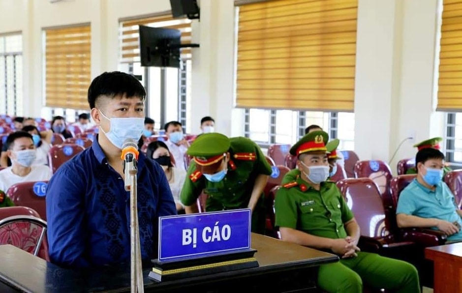 Bị cáo Hồ Trung Dũng tại phiên tòa