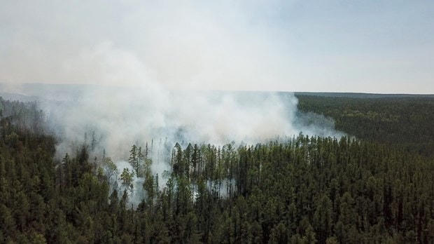 Khói mù do cháy rừng tại Siberia. (Ảnh: Reuters).