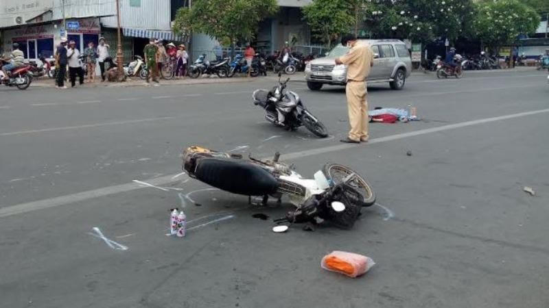 Hiện trường vụ tại nạn giao thông.