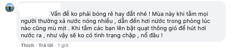 Bình luận về nguyên nhân cháy nổ  do cách sử dụng đèn sưởi. (Nguồn: FBNV).