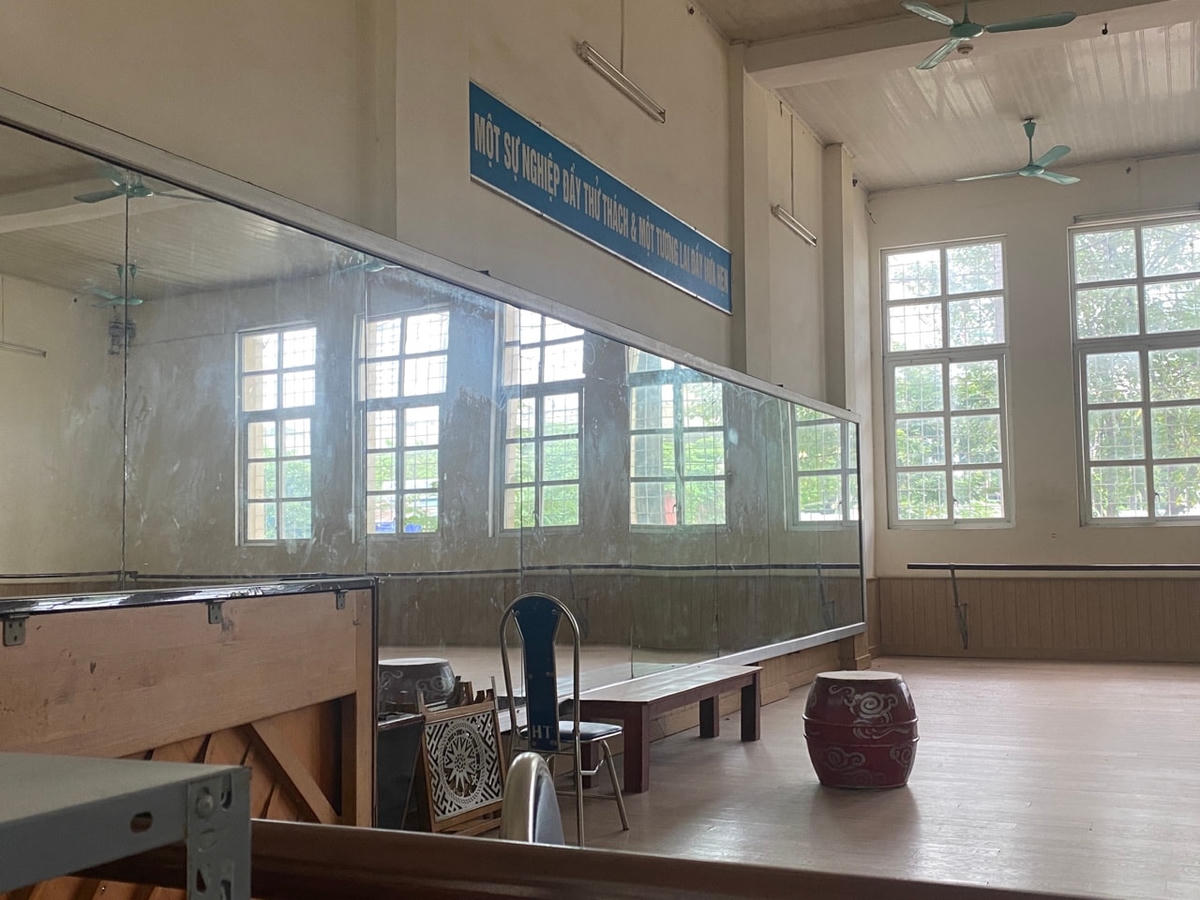 Phòng tập của Học viện Múa Việt Nam đóng cửa nhiều tháng nay do dịch bệnh.