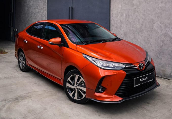 Vios 2021 trang bị đèn pha LED tại thị trường Malaysia. Ảnh: Toyota.