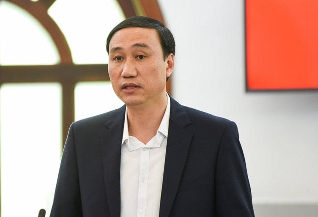 Phó Chủ tịch UBTƯ MTTQ Việt Nam Phùng Khánh Tài phát biểu tại cuộc làm việc.
