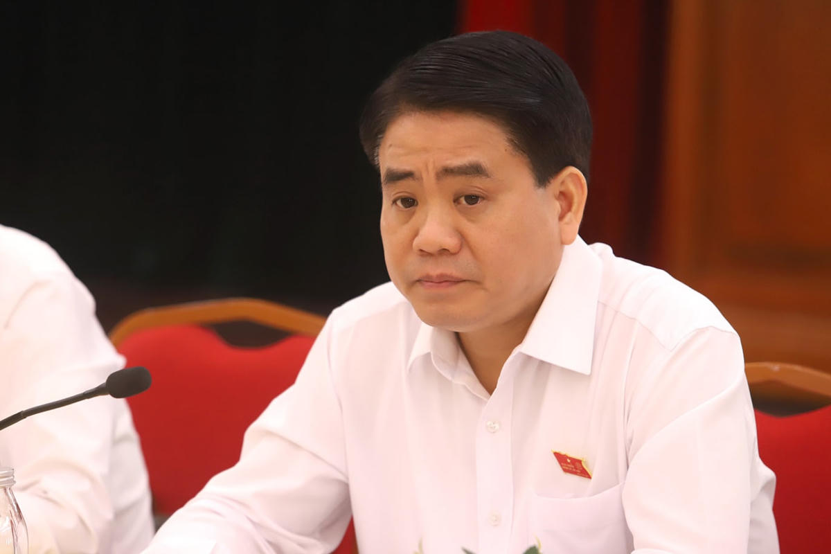 Ông Nguyễn Đức Chung khi còn đương chức Chủ tịch UBND TP Hà Nội.