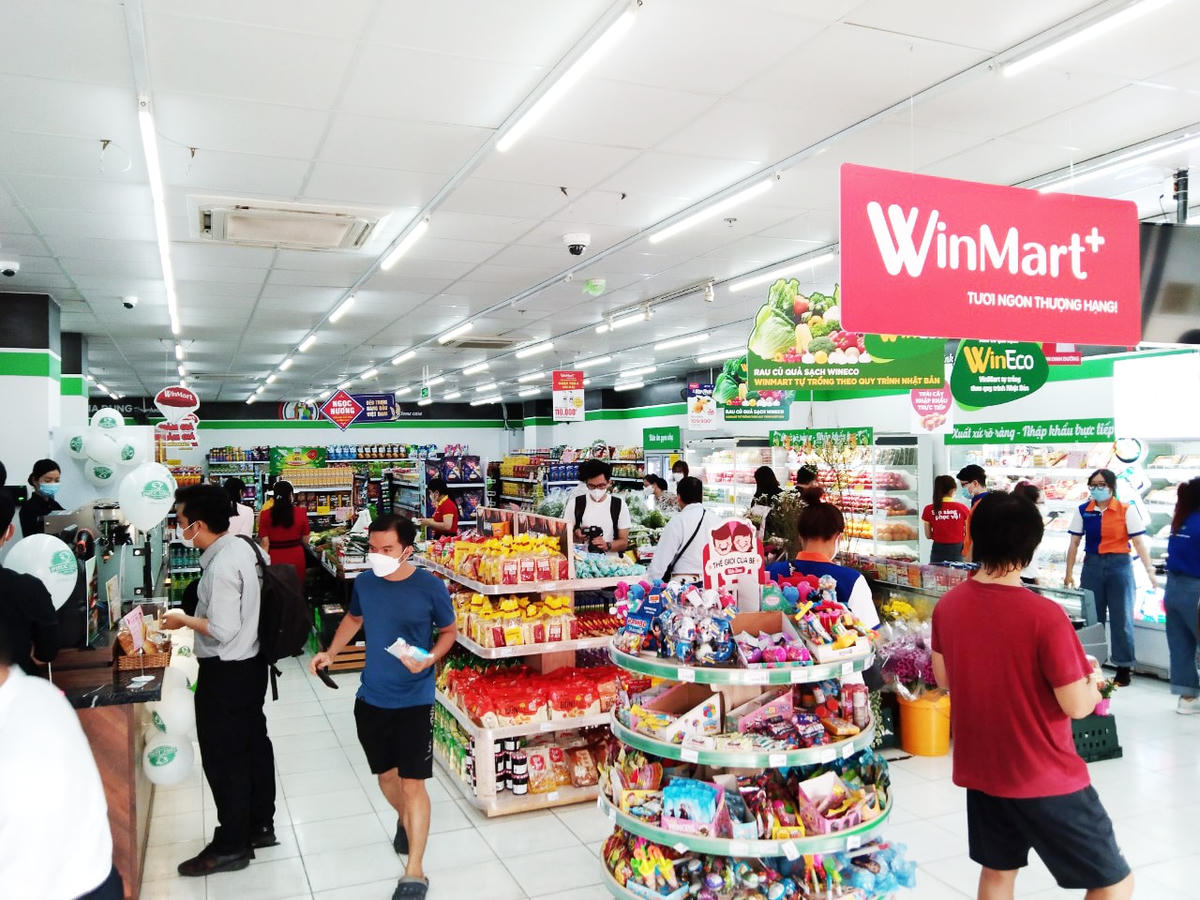 Cửa hàng WinMart+ theo mô hình mini-mall.