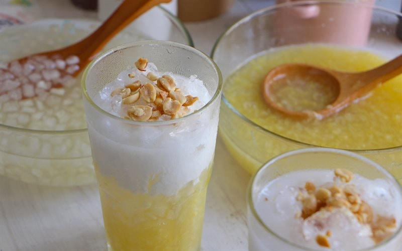 Thành phẩm chè bưởi thơm ngon.