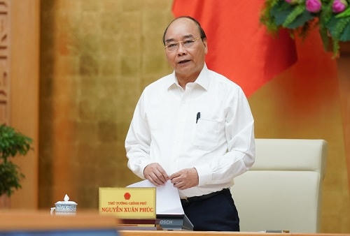 Thủ tướng Nguyễn Xuân Phúc phát biểu kết luận cuộc họp. Ảnh: VGP.