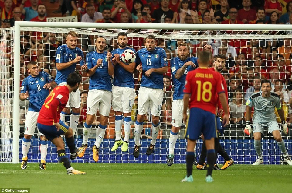 Ở hai lần đối đầu gần đây nhất, Tây Ban Nha hòa 1-1 và thắng 3-0 khi gặp Italia ở vòng loại World Cup 2018.