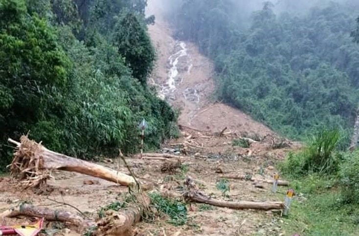 Một vụ sạt lở núi ở Quảng Bình xảy ra trong đợt mưa lũ tháng 10.