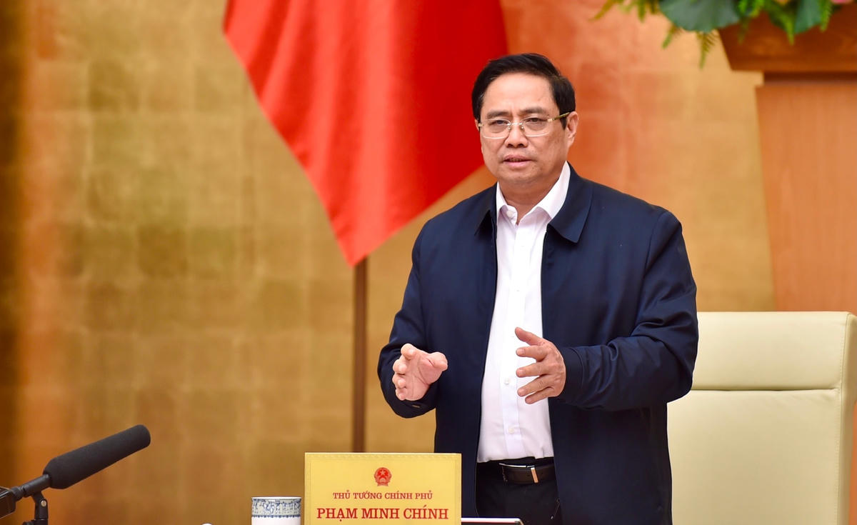 Thủ tướng Phạm Minh Chính yêu cầu các Bộ trưởng, thủ trưởng cơ quan ngang Bộ phải trực tiếp chỉ đạo công tác xây dựng và hoàn thiện thể chế - Ảnh: VGP/Nhật Bắc.
