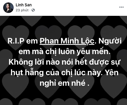 NTK Linh San báo tin NTK Phan Minh Lộc đã qua đời.