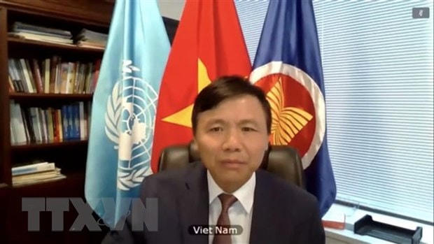 Đại sứ Đặng Đình Quý, Trưởng phái đoàn đại diện thường trực Việt Nam tại Liên hợp quốc. (Ảnh: Hữu Thanh/TTXVN).