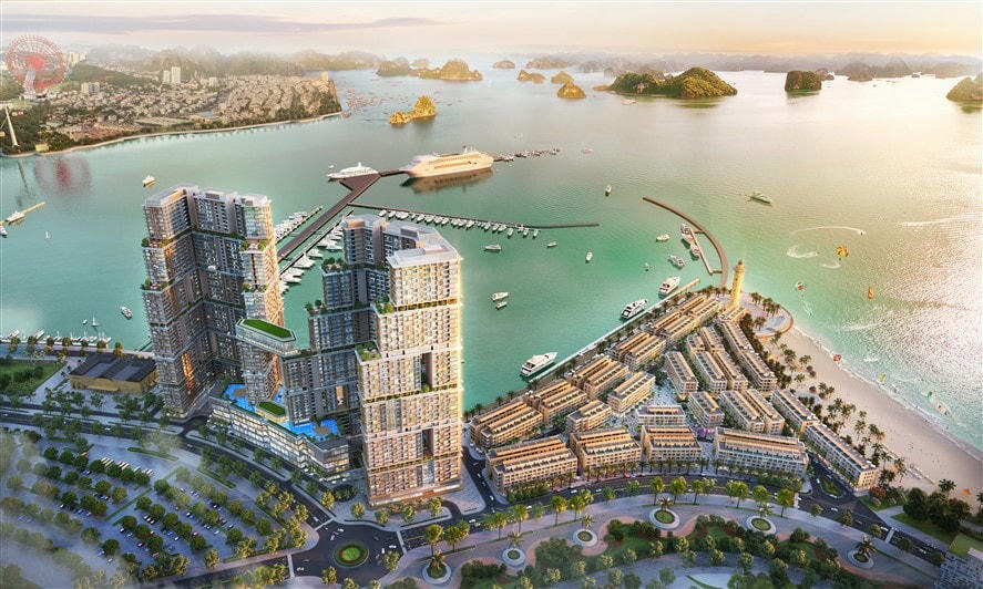 Tổ hợp BĐS, giải trí Sun Marina kề bên Vịnh Du thuyền tại Bãi Cháy, Hạ Long.